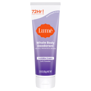 Lume Whole Body Deodorant - Soft Powder, 3.0 oz, Aluminum-Free, Hypoallergenic for Sensitive Skin
