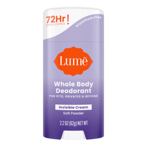 Lume Whole Body Deodorant - Soft Powder, 2.2 oz, Aluminum-Free, Hypoallergenic for Sensitive Skin